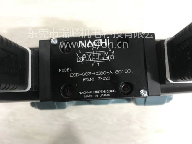 NACHI换向控制阀ESD-G03-C580-A-8010C铭牌