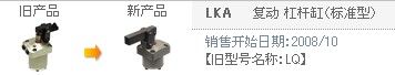 LQ系列杠杠缸升级为LKA系列