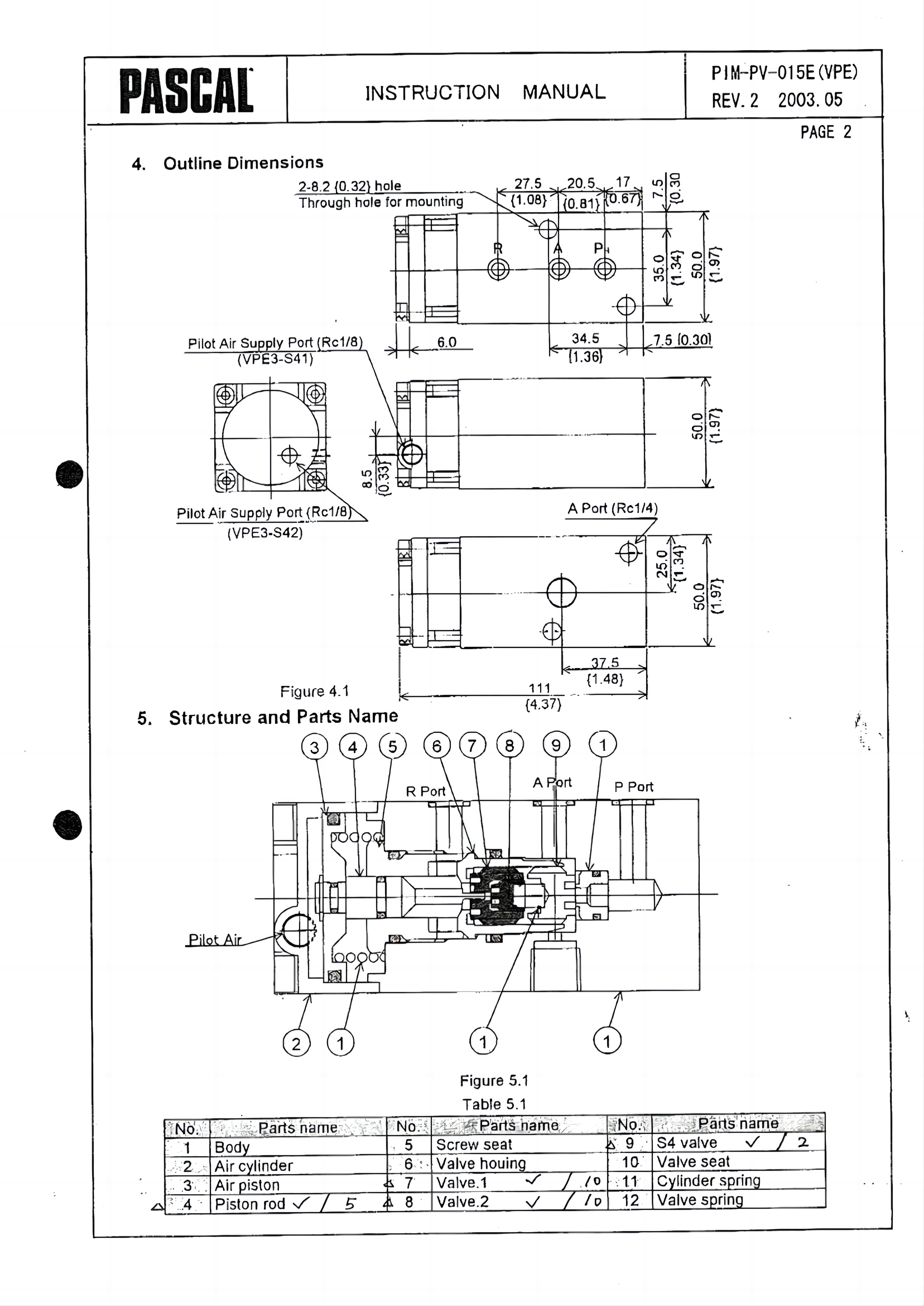 日本PASCAL帕斯卡阀 VPE3-S42尺寸图纸