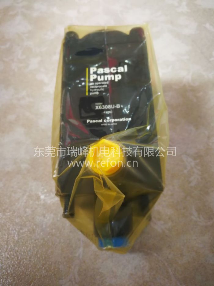 日本原装进口PASCAL气动驱动油泵X6308U-B铭牌
