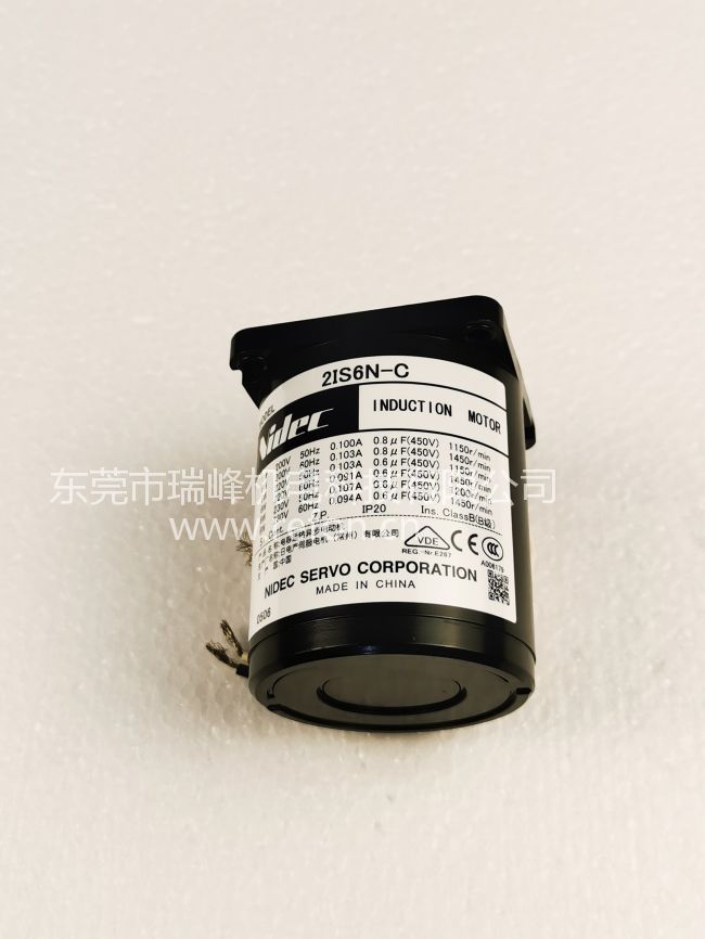 NIDEC电机2IS6N-C铭牌实物拍摄展示
